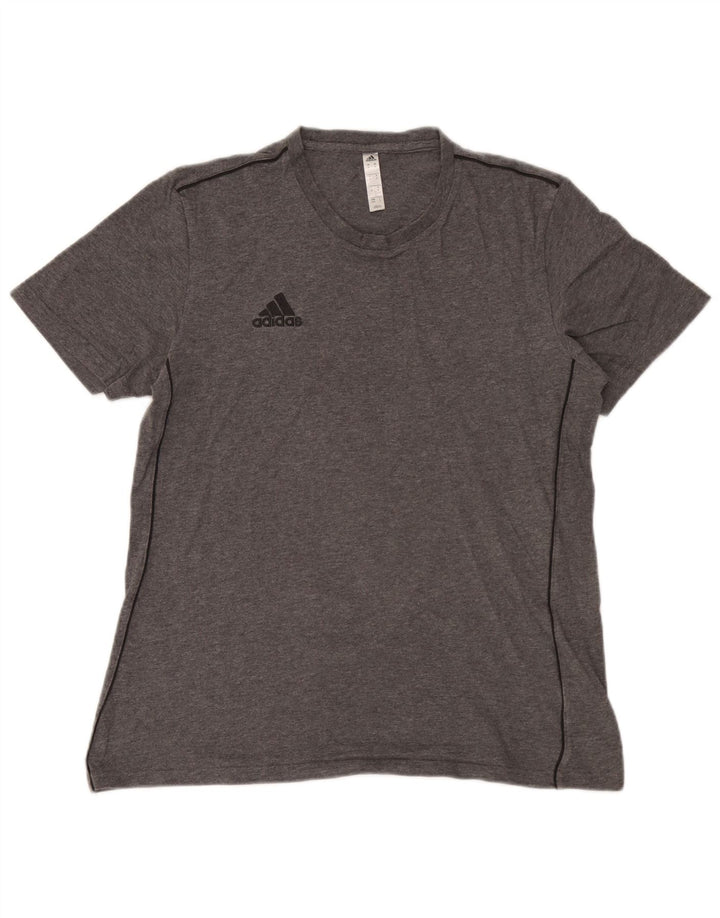 Adidas Herren T-Shirt Top mittelgraue Baumwolle