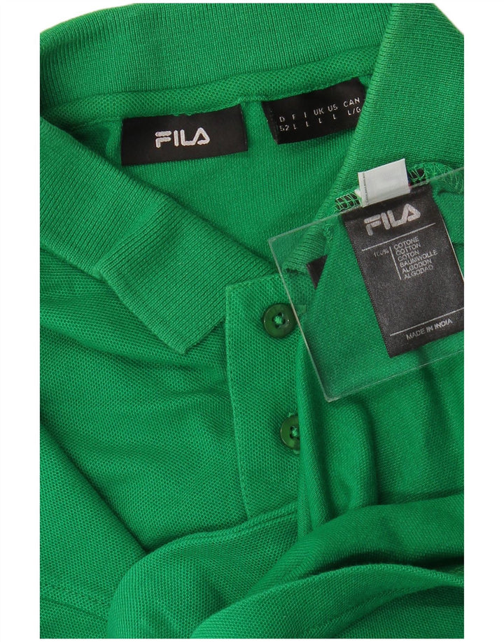 FILA Herren Poloshirt Große grüne Baumwolle