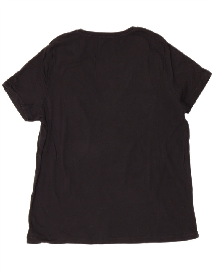 ZARA Womens T-Shirt Top UK 16 Large Black Vintage Zara and Second-Hand Zara from Messina Hembry 