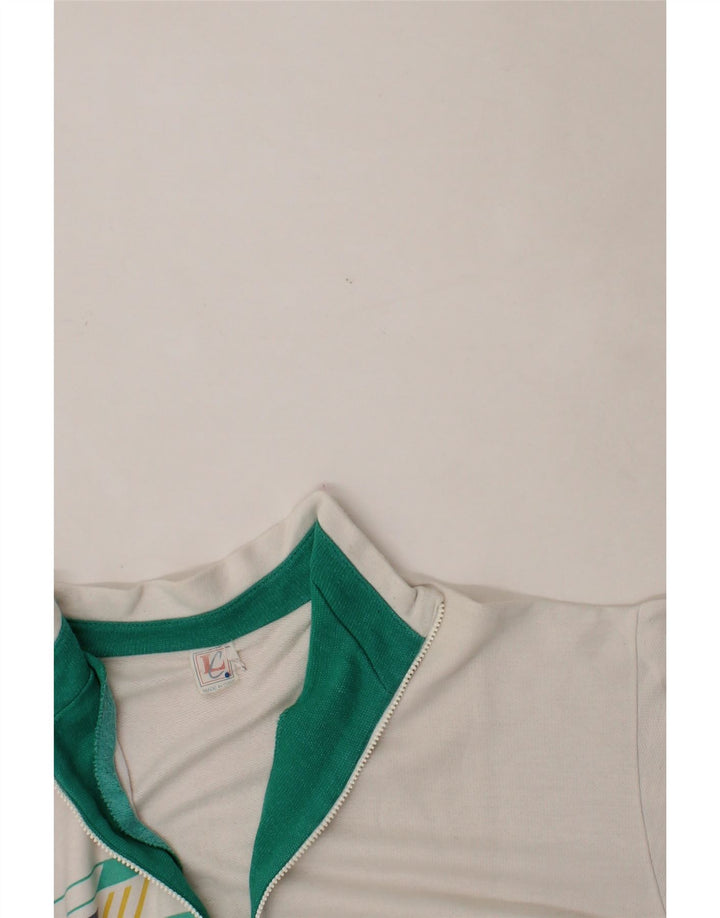 VINTAGE Mens Tracksuit Top Jacket XL White Vintage Vintage and Second-Hand Vintage from Messina Hembry 