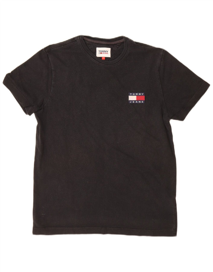 Tommy Hilfiger Herren T-Shirt Top Small Schwarz Baumwolle