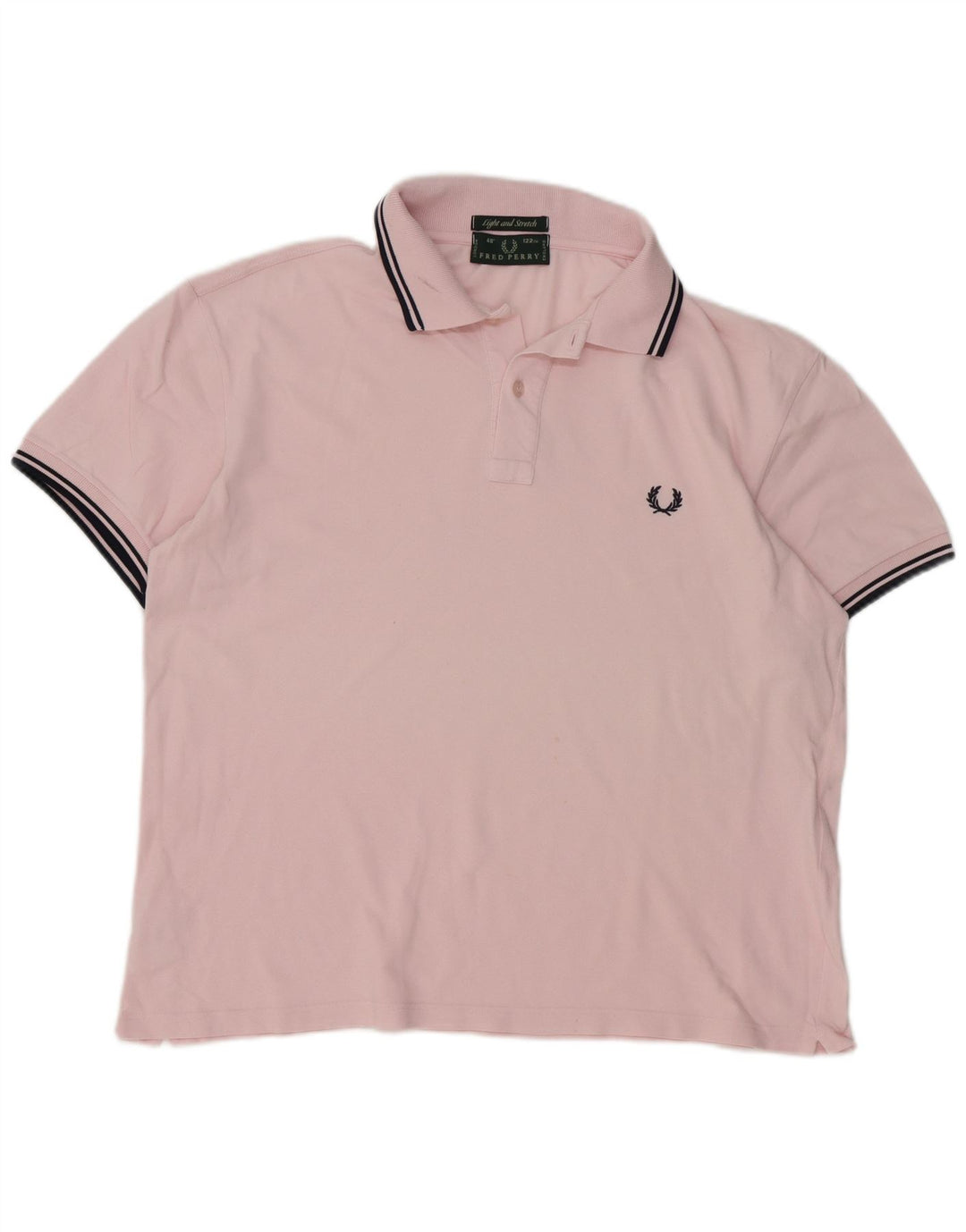 Fred Perry Herren-Poloshirt, groß, rosa gestreift, Baumwolle