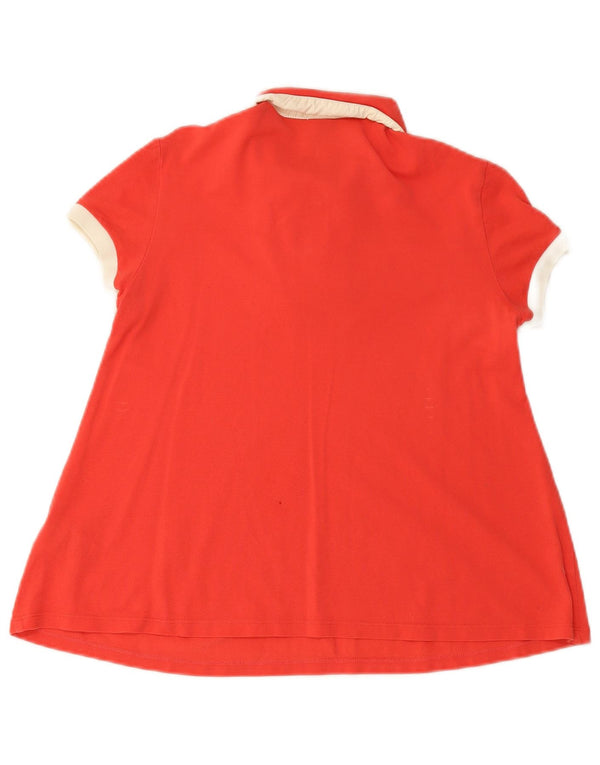 MONCLER Damen Poloshirt UK 12 Mittelrot