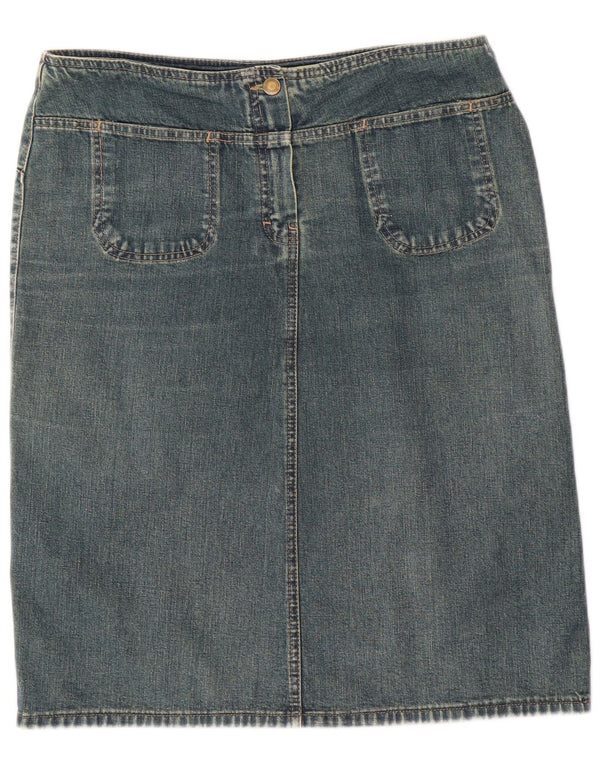 Etam Damen Jeansrock UK 14 Large W32 Blaue Baumwolle