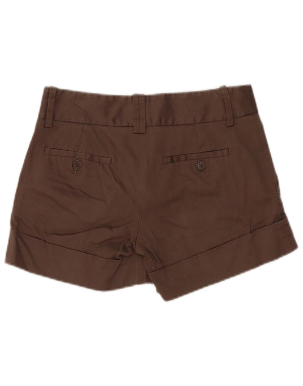 Zara Womens Hot Pants XS W24 Brown Cotton