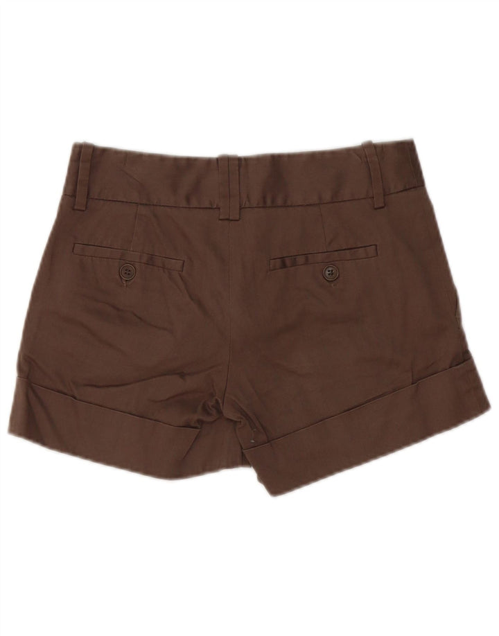 Zara Damen Hotpants XS W24 Braune Baumwolle