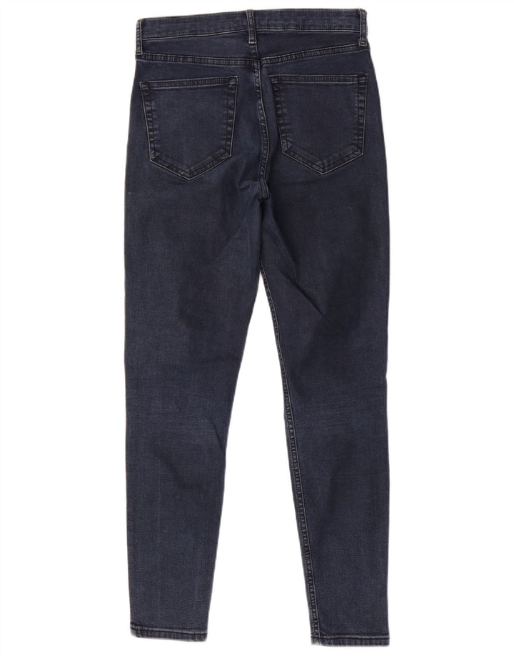 Topshop Damen Skinny Jeans W28 L28 Marineblau Polyester