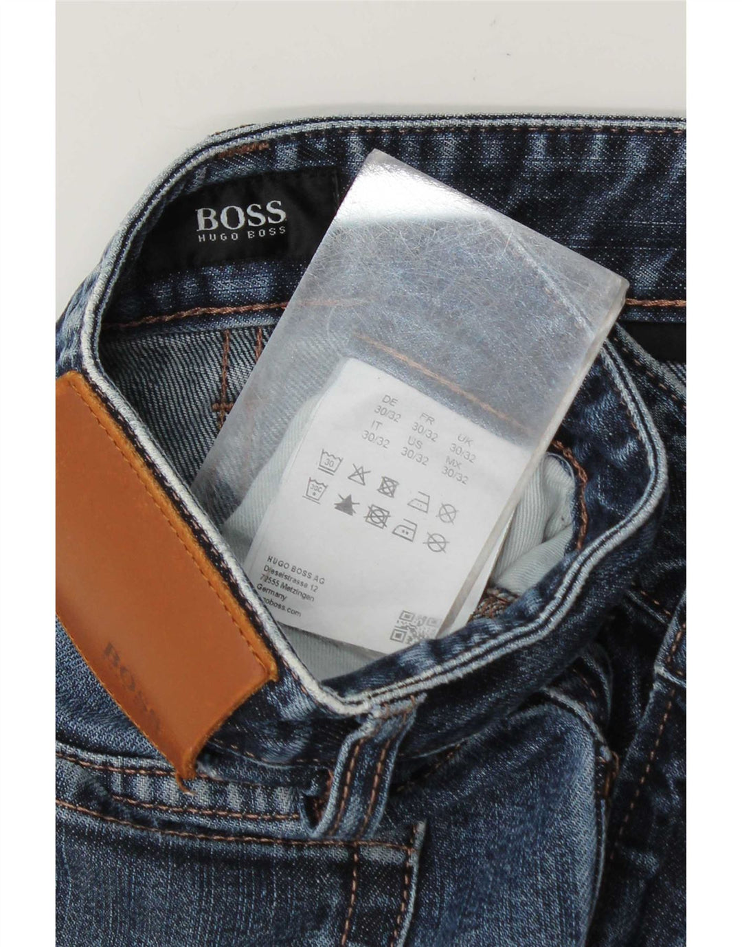 Hugo Boss Herren Slim Jeans W30 L28 Blaue Baumwolle