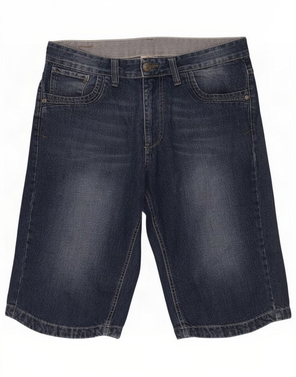 Zara Herren Jeansshorts EU 42 Large W32 Marineblau