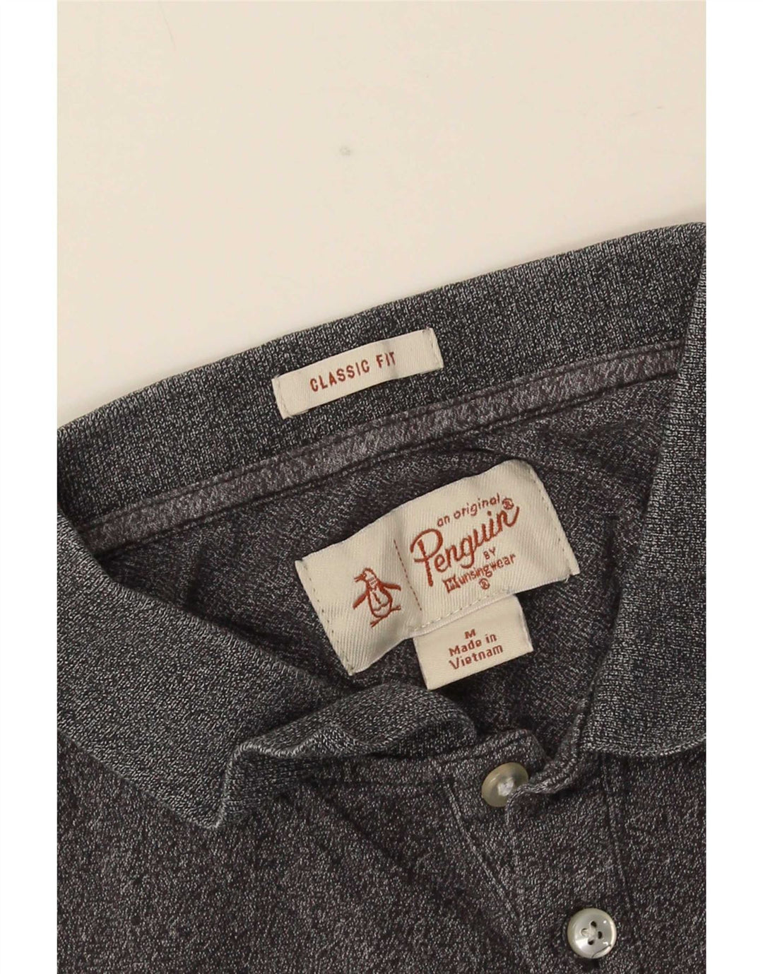 Penguin Herren-Poloshirt mit klassischer Passform, Mittelgrau