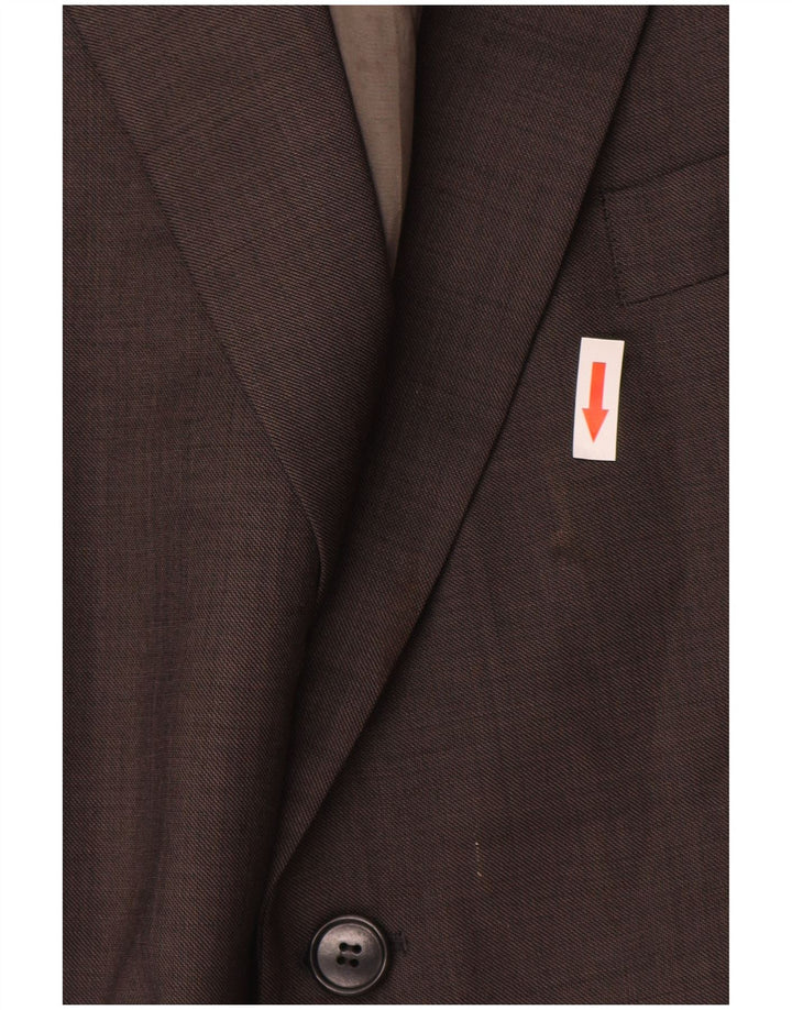 Marks & Spencer Herren-Blazer mit 2 Knöpfen, UK 44, 2XL, graue Schurwolle