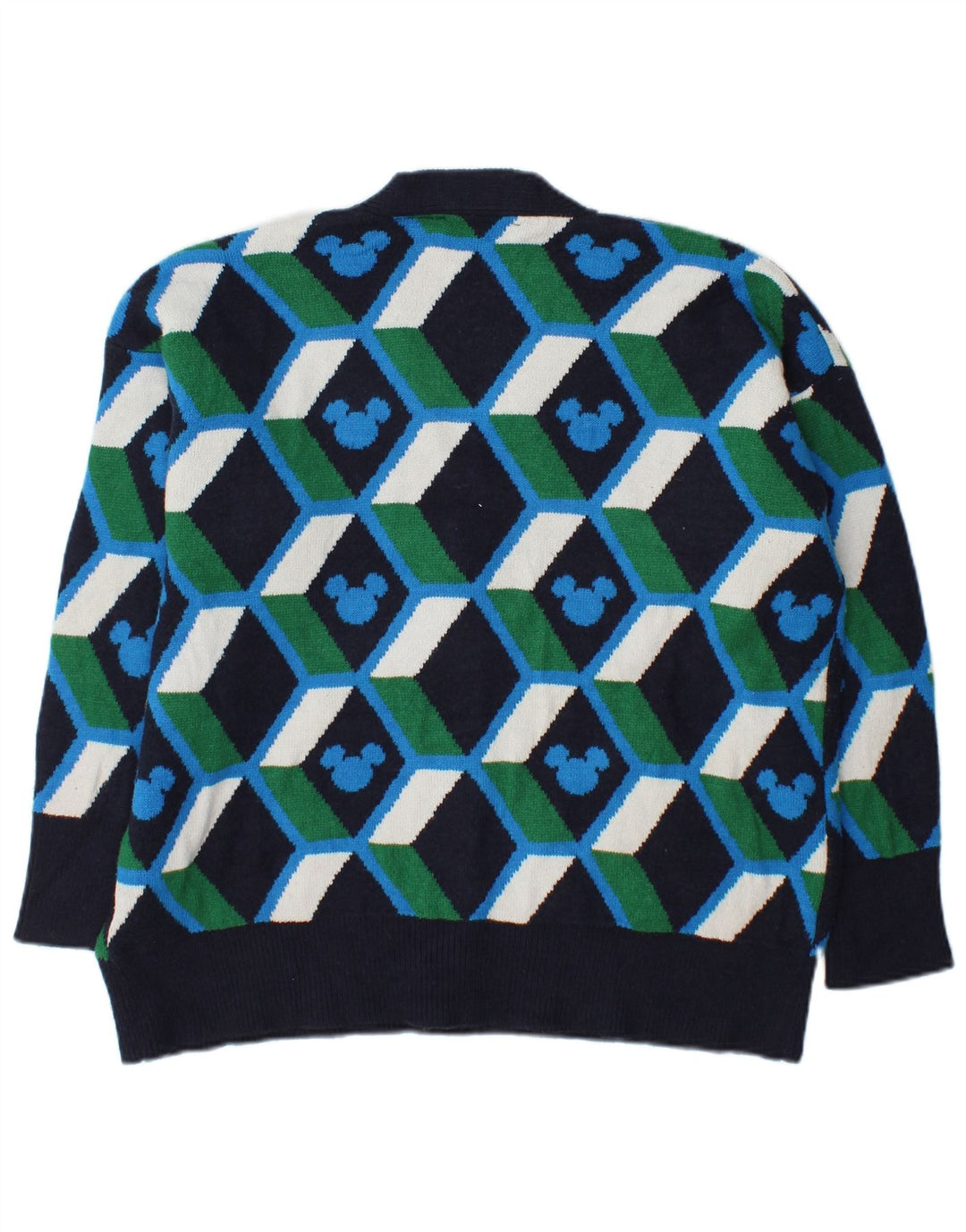 Zara Damen-Strickjacke in Übergröße, Gr. 10, klein, mehrfarbig, geometrisch