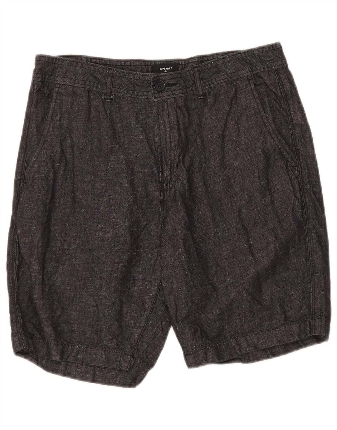 Superdry Herren Chinoshorts W32 mittelgraue Baumwolle