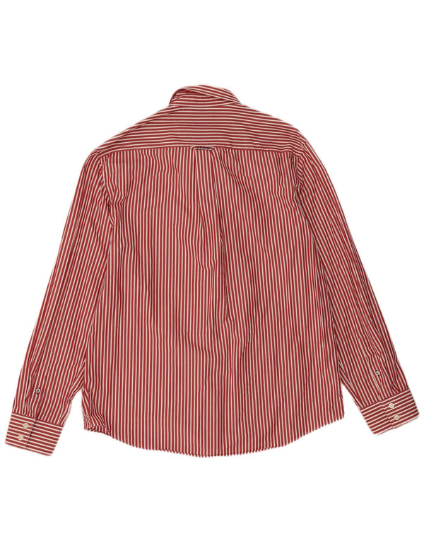 Crew Clothing Herren-Hemd mit klassischer Passform, 2XL, rote Nadelstreifen-Baumwolle