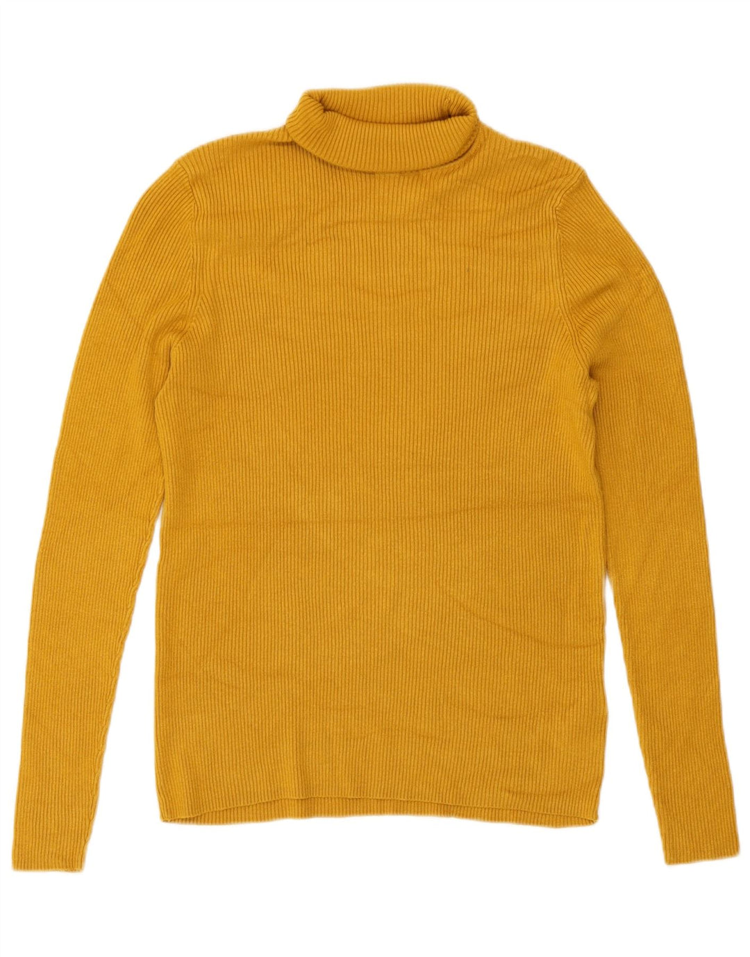 Marks & Spencer Rollkragenpullover für Damen, UK 16, Größe L, gelbe Viskose