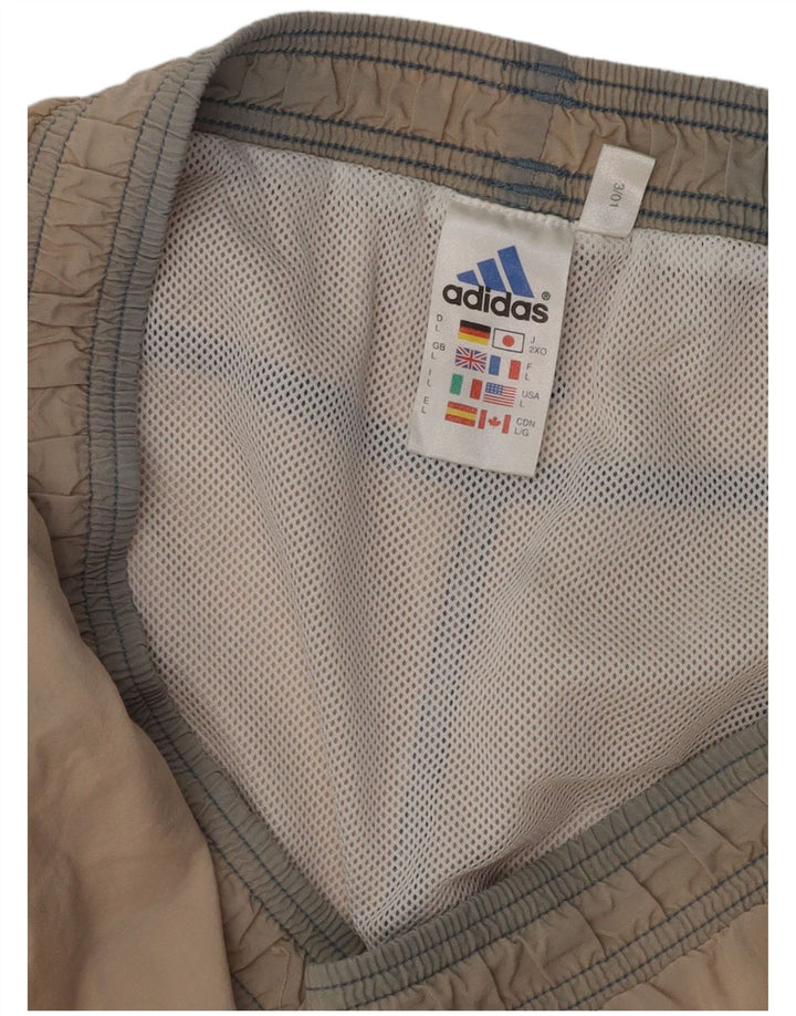 ADIDAS Herren Graphic Sport Shorts Large Beige Colourblock Polyester