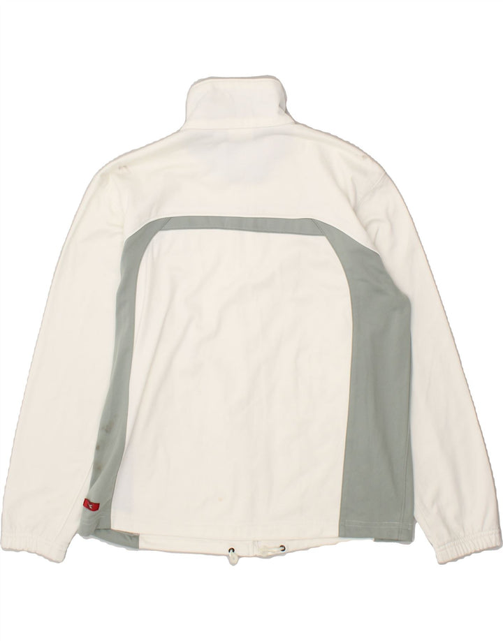 DIADORA Womens Graphic Tracksuit Top Jacket UK 12 Medium  Off White | Vintage Diadora | Thrift | Second-Hand Diadora | Used Clothing | Messina Hembry 
