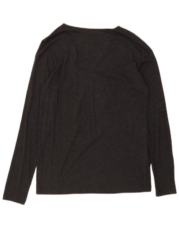 Massimo Dutti Damen Top Langarm UK 12 Medium Schwarz