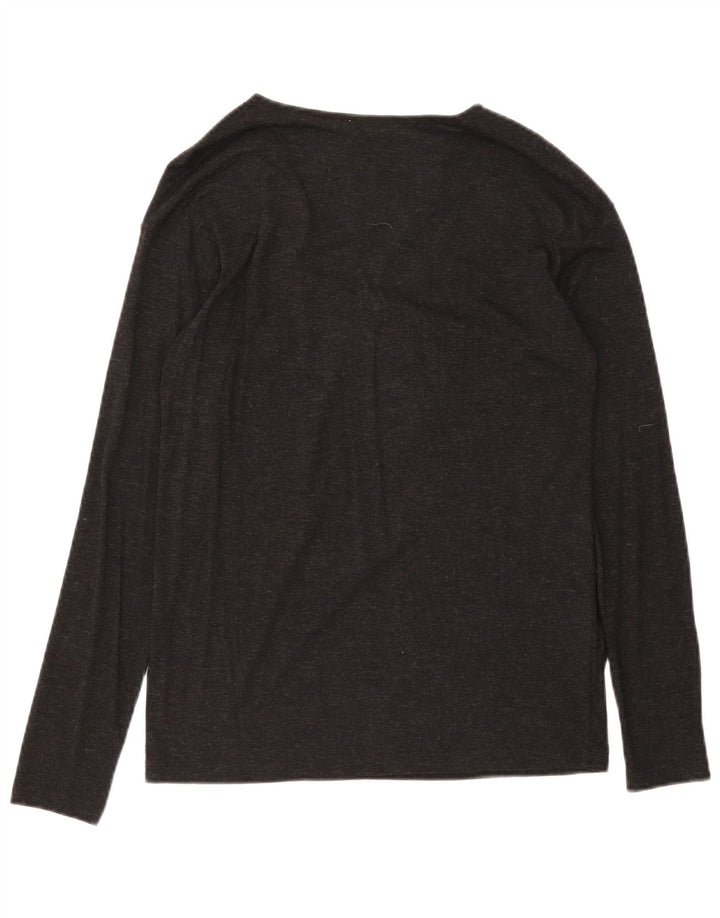 Massimo Dutti Damen Top Langarm UK 12 Medium Schwarz