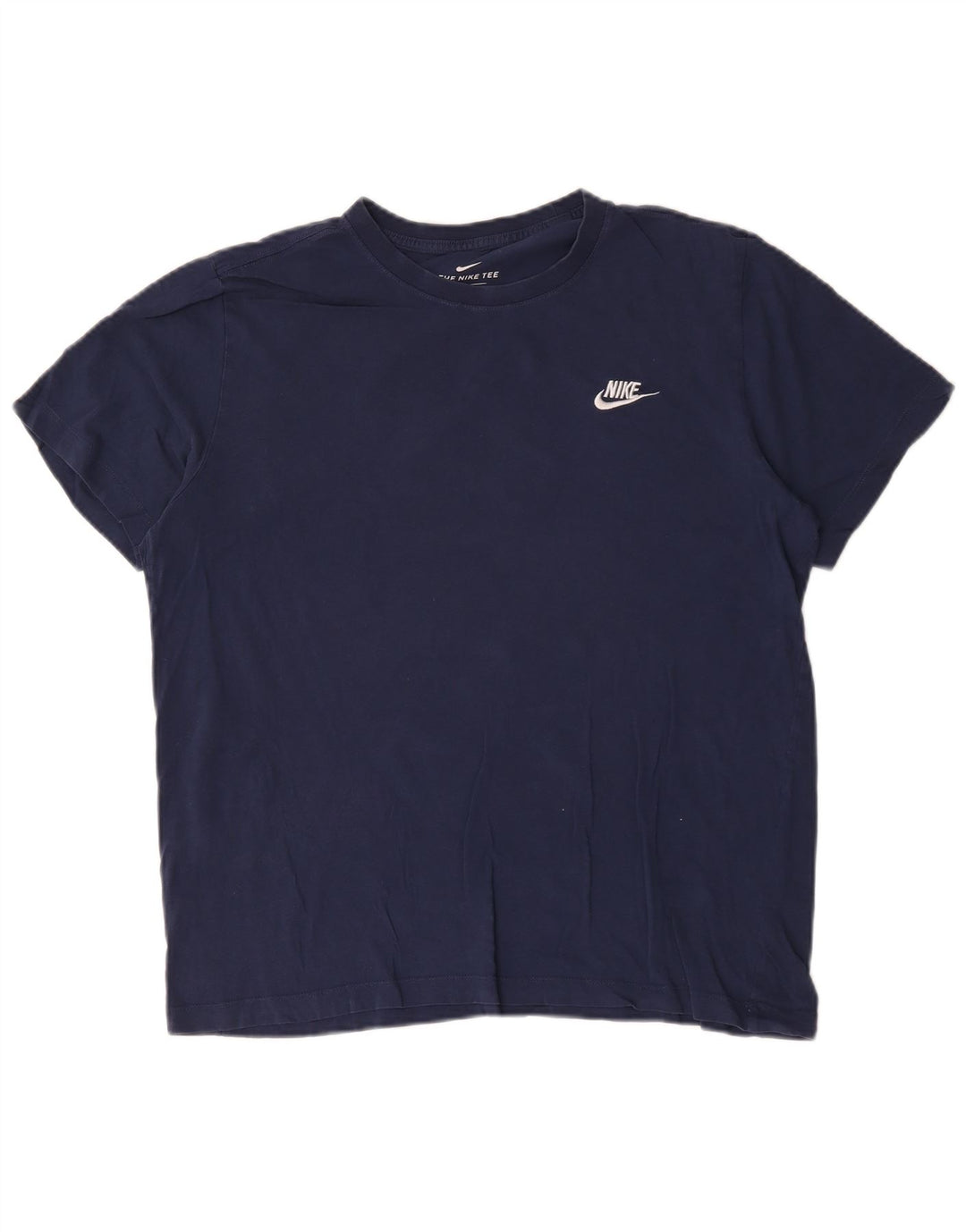 Nike Herren T-Shirt Top Large Marineblau Baumwolle
