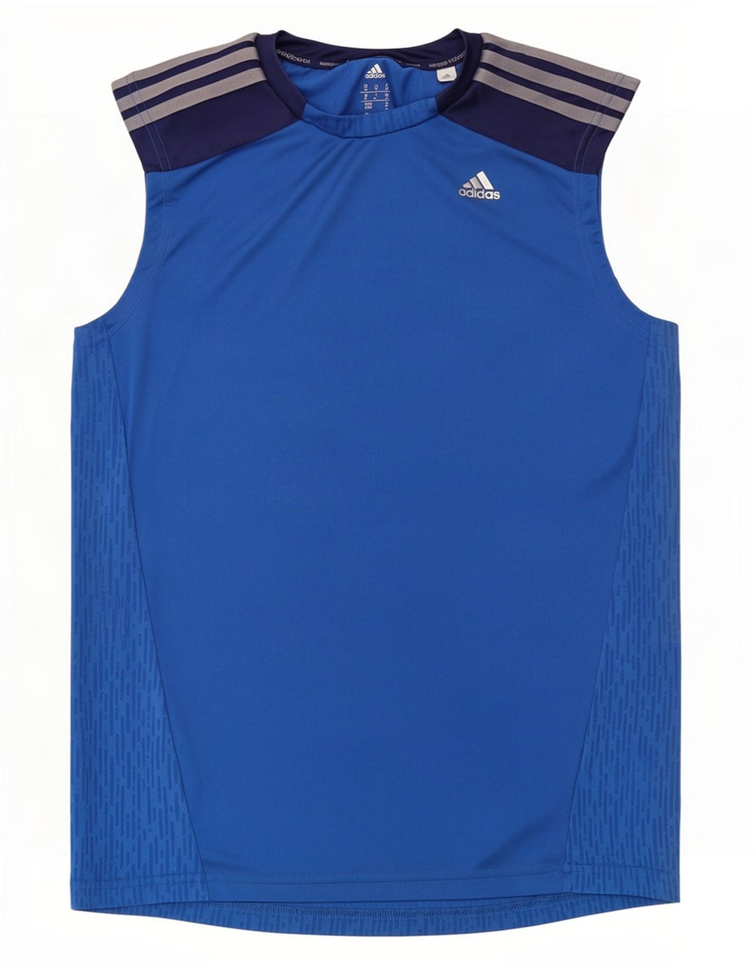 Adidas Herren Climacool Weste Top Mittelblaues Colourblock-Polyester