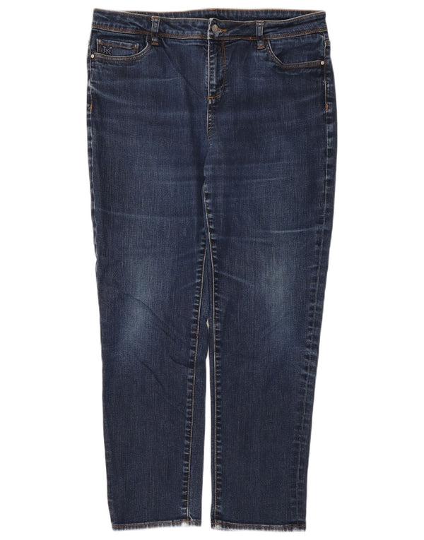 Crew Clothing Damen Slim Jeans UK 16 Large W36 L28 Blaue Baumwolle