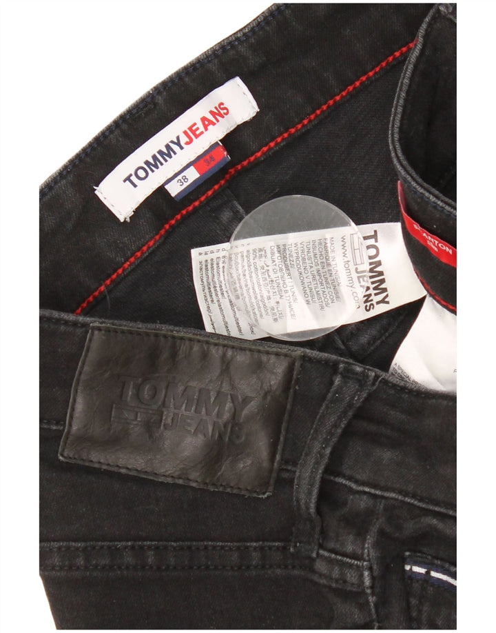 Tommy Hilfiger Herren Slim Jeans W38 L34 Schwarze Baumwolle