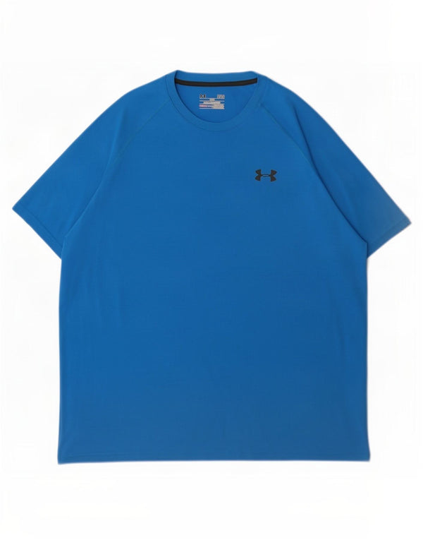 Under Armour Herren Heat Gear T-Shirt Top Large Blau