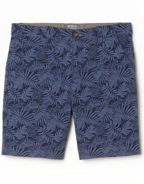 Mountain Warehouse Herren-Chinoshorts, Größe L, W36, Marineblau mit Blumenmuster, Baumwolle