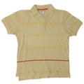 Adidas Herren-Poloshirt, klein, gelb gestreift, Baumwolle