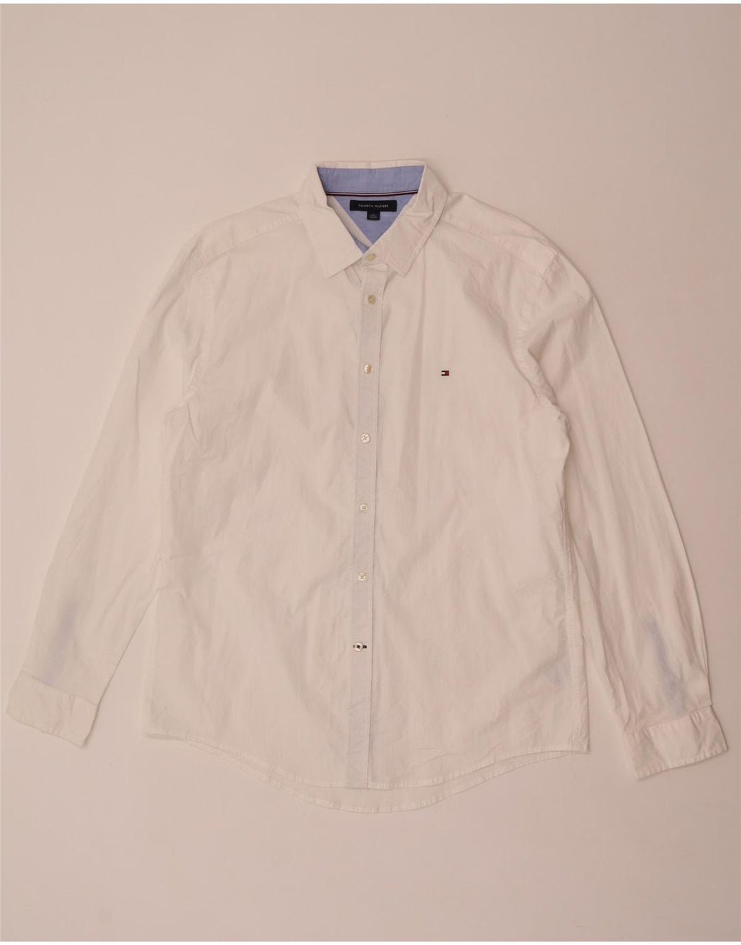 Tommy Hilfiger Herrenhemd XL, weiße Baumwolle