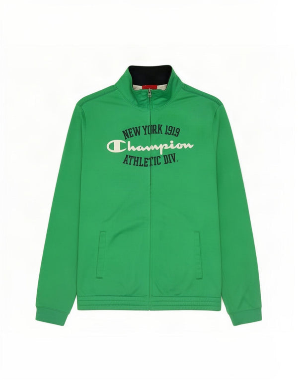 Champion Jungen-Trainingsanzugoberteil mit Grafik, 13–14 Jahre, XL, Grün