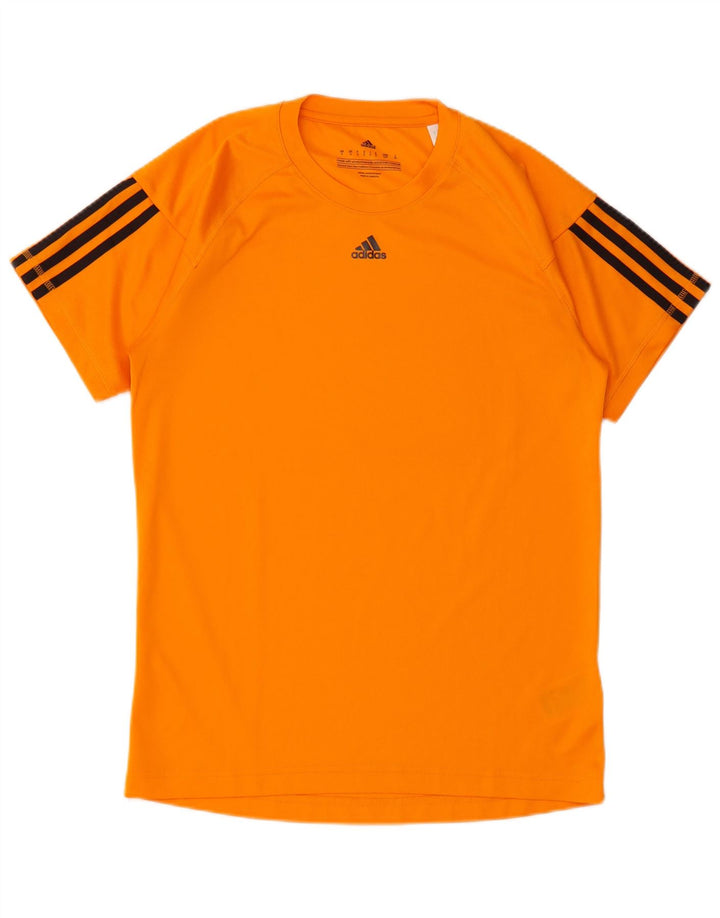Adidas Herren Climalite T-Shirt Top Small Orange Polyester