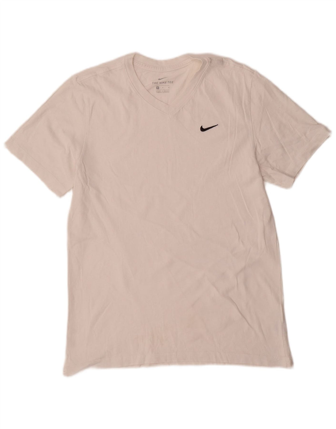 Nike Herren T-Shirt Top aus mittelweißer Baumwolle