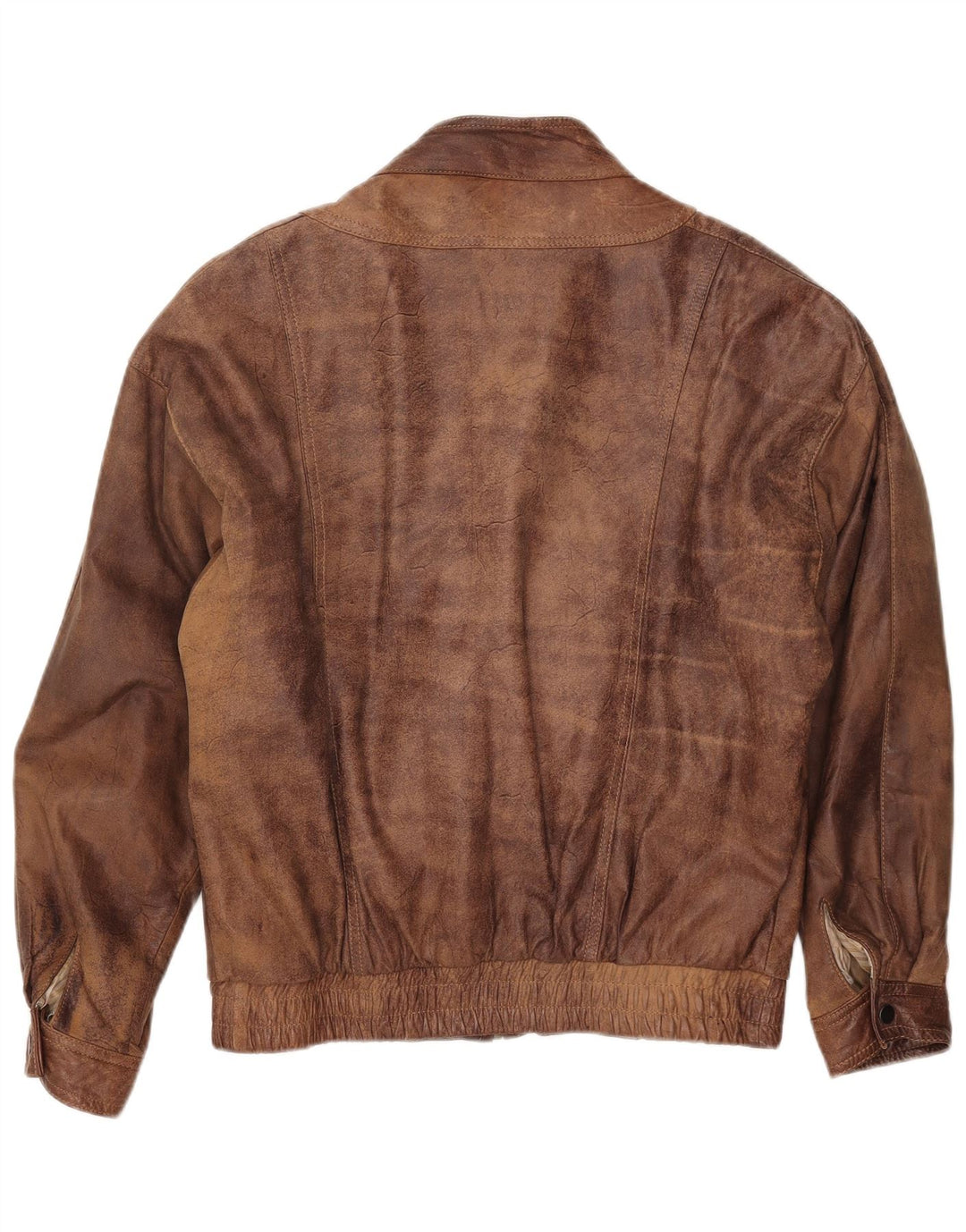 Picdor Herren-Lederjacke, EU 50, großes braunes Leder