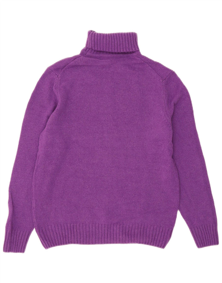 Zara Damen-Pullover mit Rollkragen, UK 14, mittellila Wolle