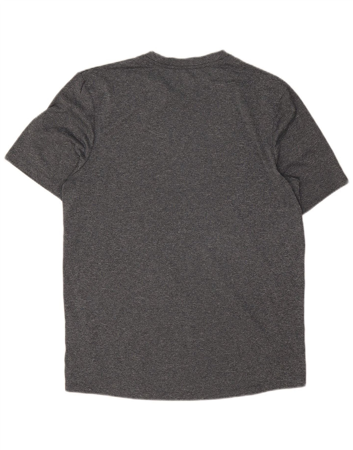 Umbro Herren-T-Shirt-Oberteil aus mittelgrau meliertem Polyester