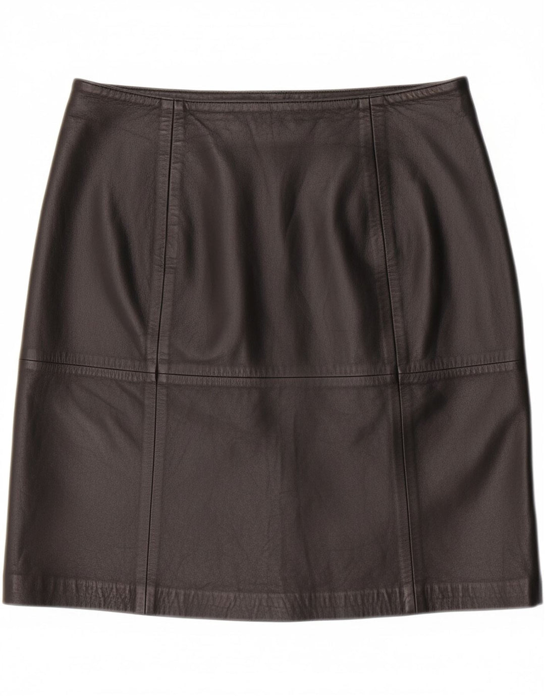 VINTAGE Womens Leather Skirt W30 Medium Black Leather
