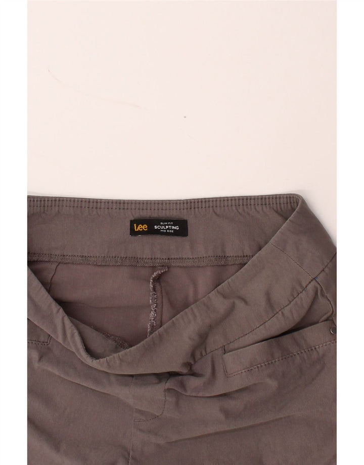 LEE Womens Sculpting Mid Rise Capri Trousers US 6 Medium W30 L17  Grey Vintage Lee and Second-Hand Lee from Messina Hembry 