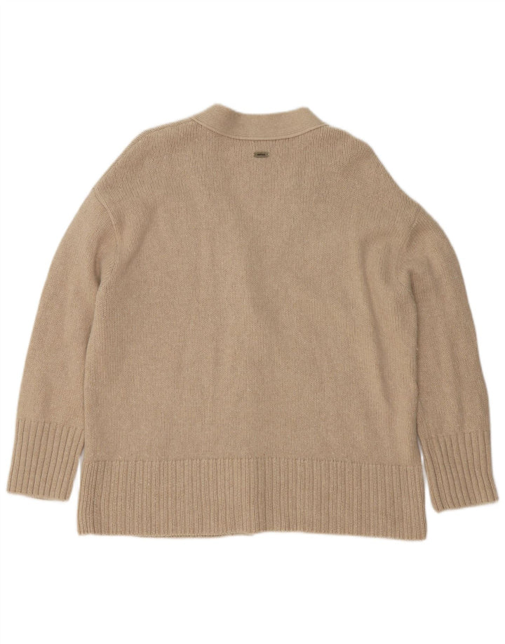 Barbour Damen-Strickjacke in Übergröße, Gr. 10, Größe S, Beige, Baumwolle
