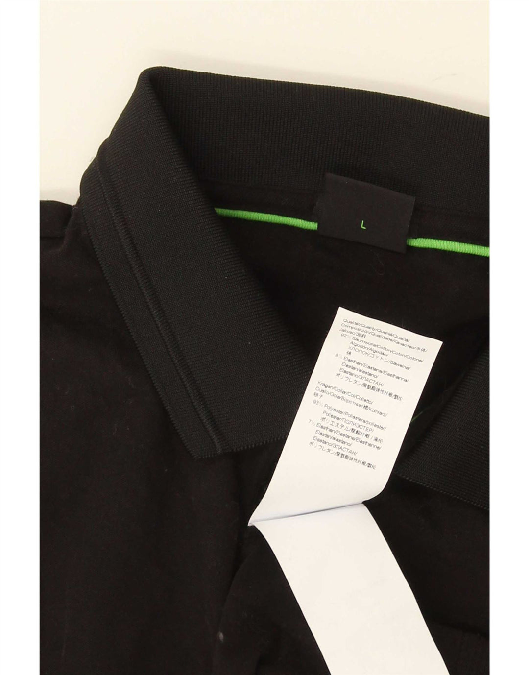 Hugo Boss Herren-Stretch-Poloshirt, große schwarze Baumwolle