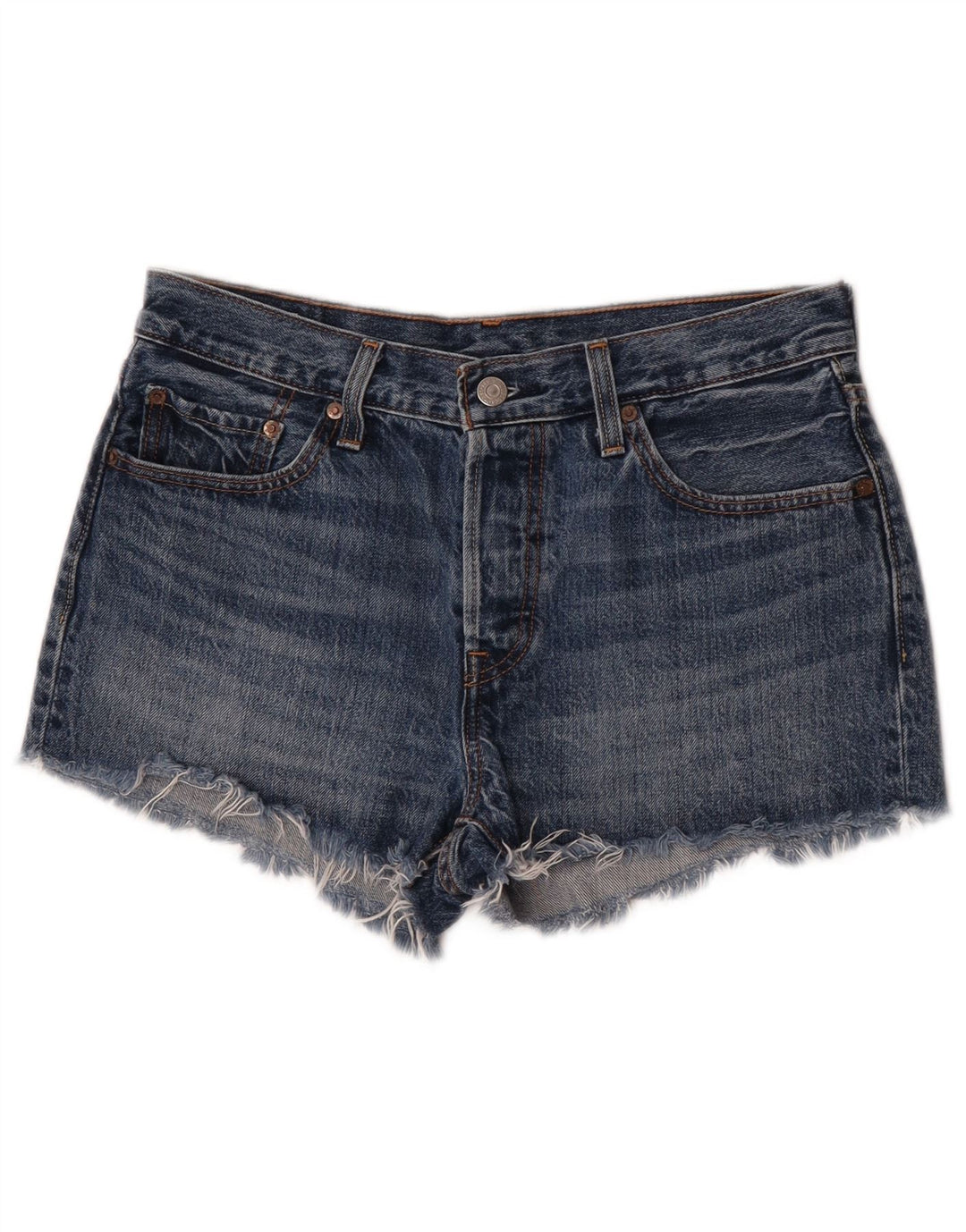 Levi's Damen 501 Jeansshorts W28 mittelblaue Baumwolle