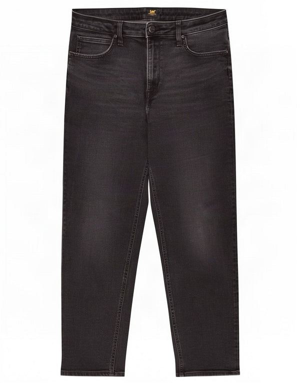 Lee Damen Carol Straight Jeans W32 L26 Schwarze Baumwolle
