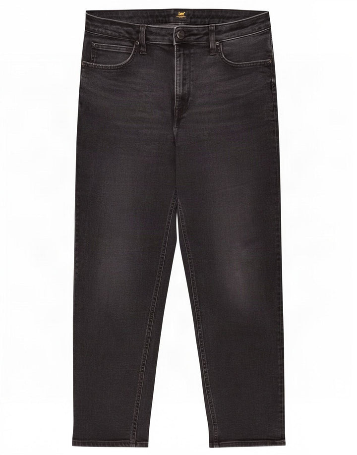 Lee Damen Carol Straight Jeans W32 L26 Schwarze Baumwolle