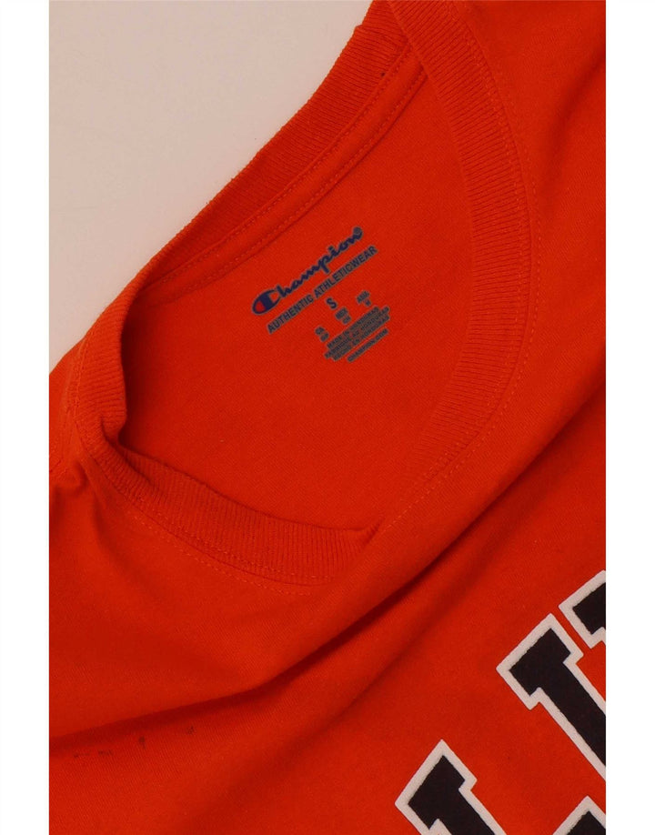 Champion Herren-T-Shirt „Illinois“ mit Grafik, Größe S, Orange