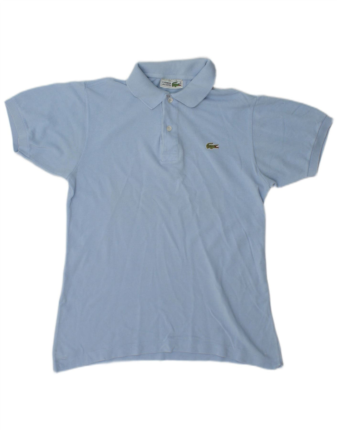 Lacoste Herren-Poloshirt, Größe 3, klein, blaue Baumwolle