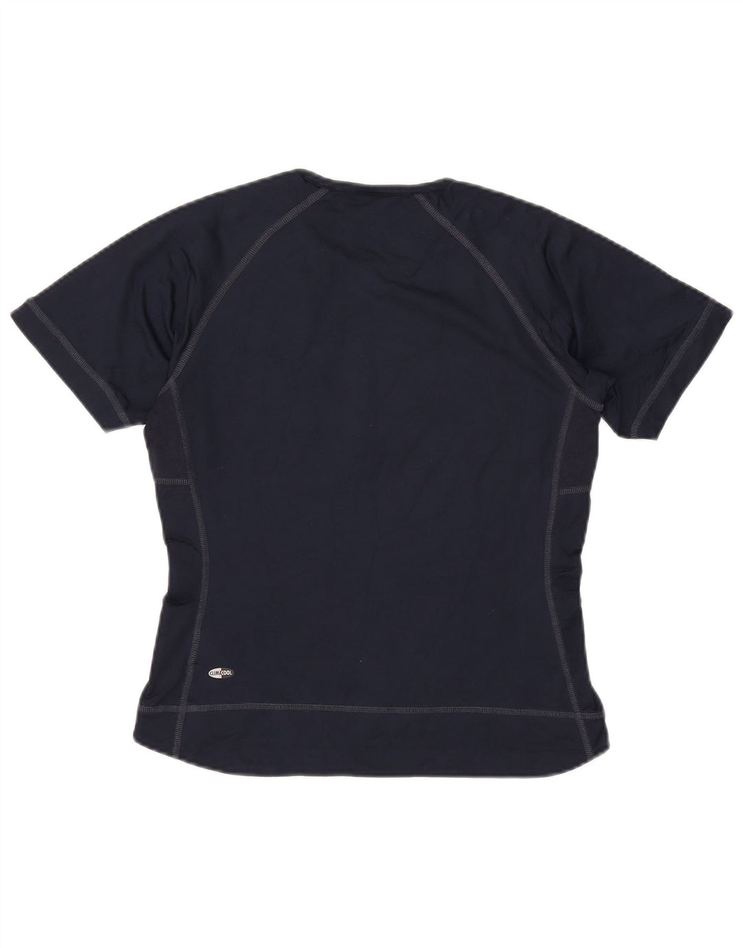 Adidas Damen Climacool T-Shirt Top UK 12 Medium Marineblau Nylon