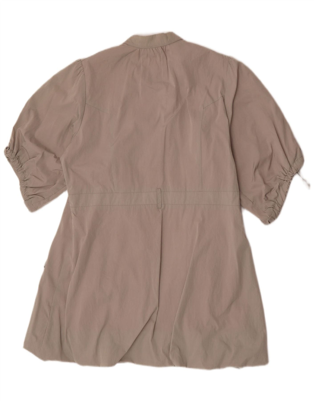 Dkny Zweireihiger Damenmantel mit 3/4-Ärmeln, UK 16, Größe L, Grau, Polyester