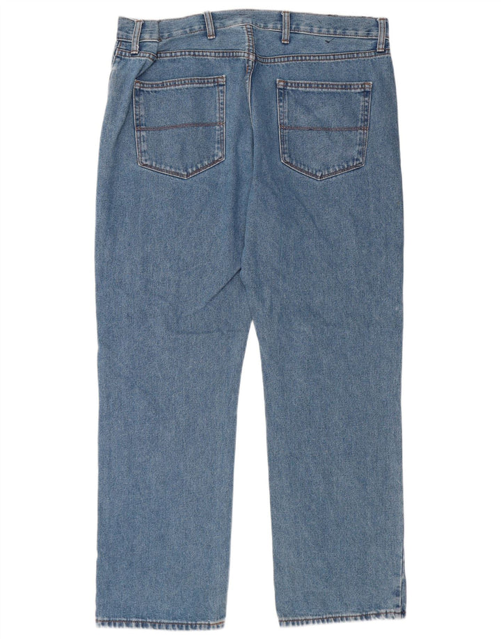 Marks & Spencer Herren Straight Jeans W36 L29 Blaue Baumwolle