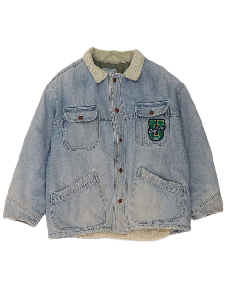 Uniform Herren Denim Sherpa Jacke UK 42 XL Blau